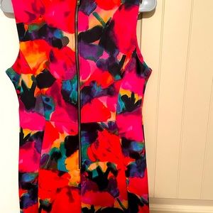 Size:10; Shelby & Palmer multi colored midi dress